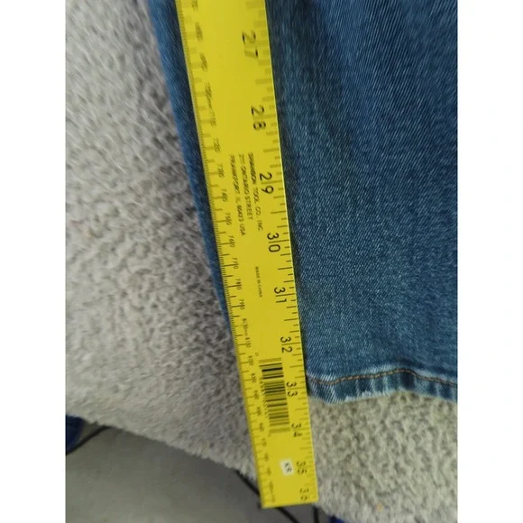 Levis 514 Jeans Mens 34x33 Blue Classic Straight Red Tab Denim Cotton - Picture 8 of 11